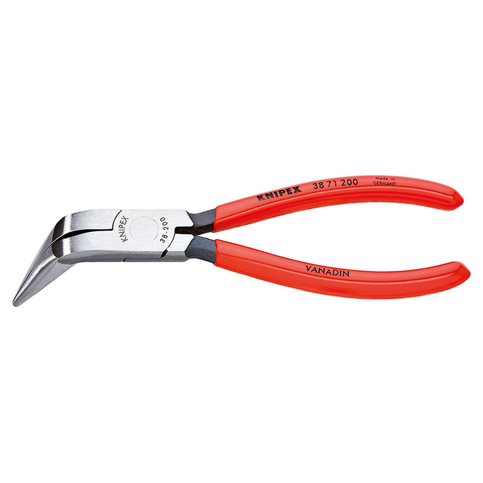 Knipex 38 71 200 Mechanics Pliers with half-round jaws angled