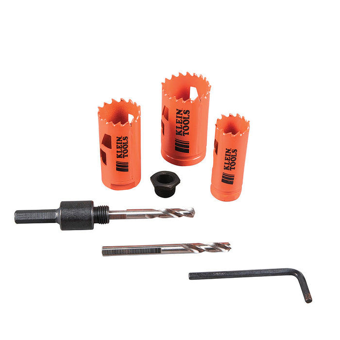 Klein Tools 32905 Electrician's Hole Saw Kit with Arbor 3-Piece