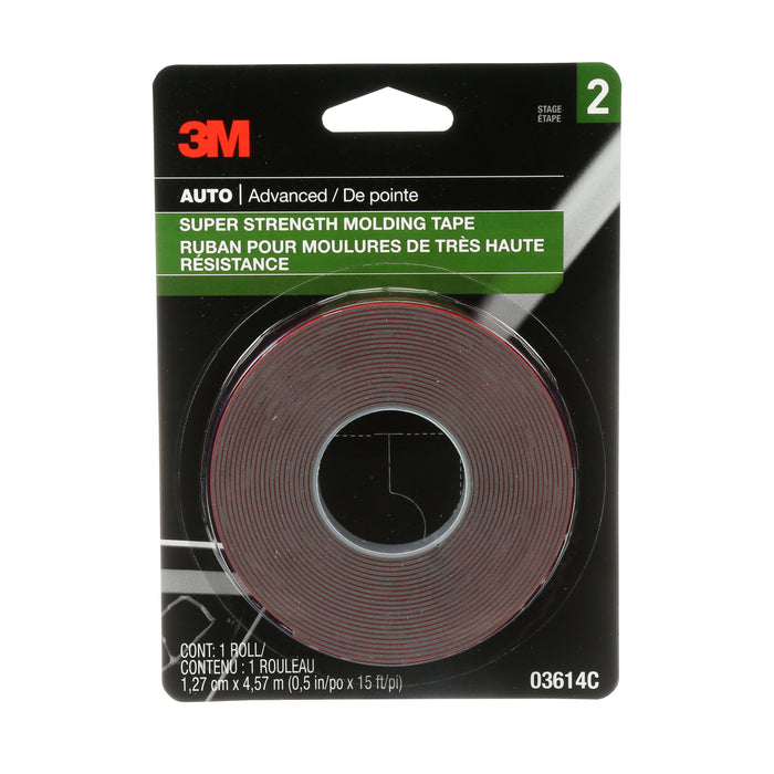 3M Super Strength Molding Tape, 03614, 1/2 in x 15 ft