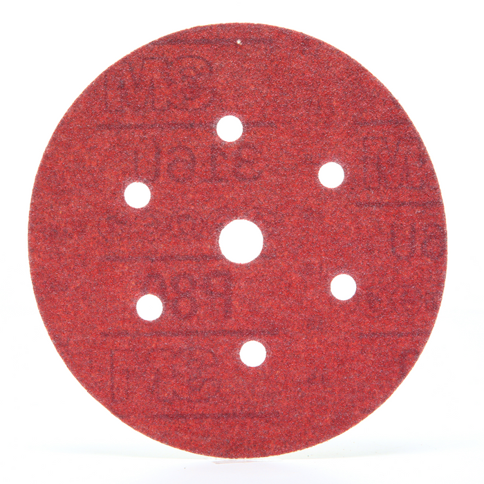 3M Hookit Red Abrasive Disc Dust Free, 01147, 6 in, P80, 50 discs per
carton