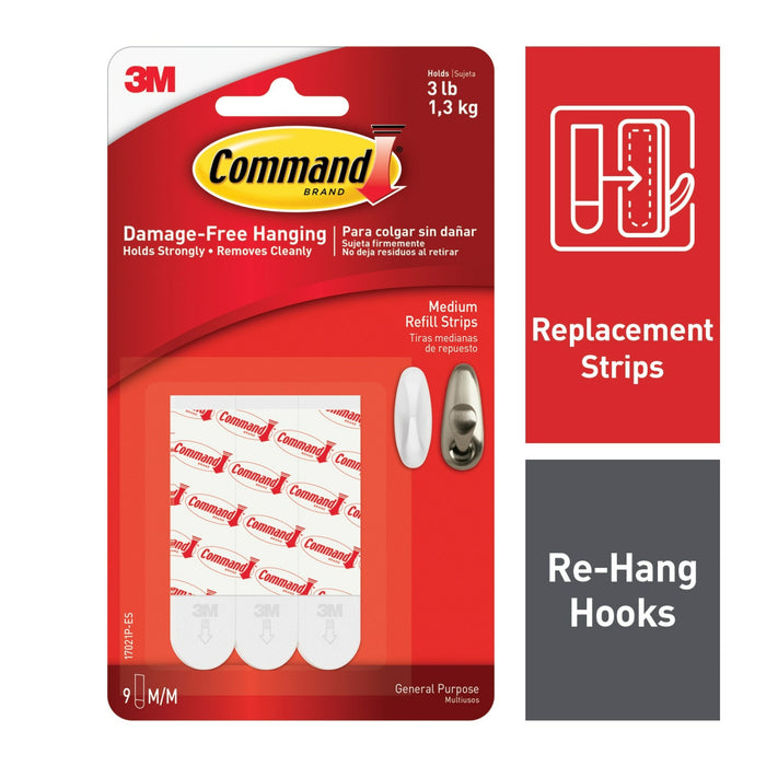 Command General Purpose Refill Strips 17021P, Medium Refill Strips, 6Pack/Bag