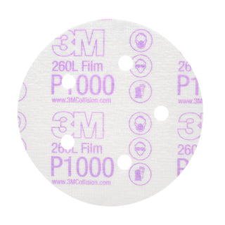 3M Hookit Film Dust Free Disc, 01053, 5 IN X NH DIE# 500FH P1000