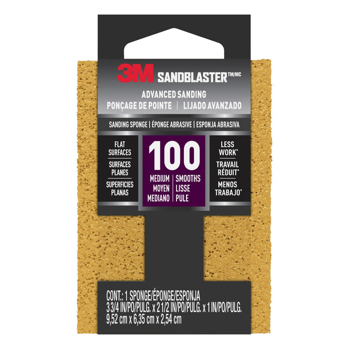 3M SandBlaster Advanced Sanding Sanding Sponge, 20908-100 ,100 grit