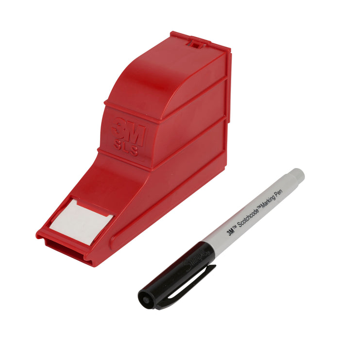 3M ScotchCode Wire Marker Write-On Dispenser with Tape and Pen SLS