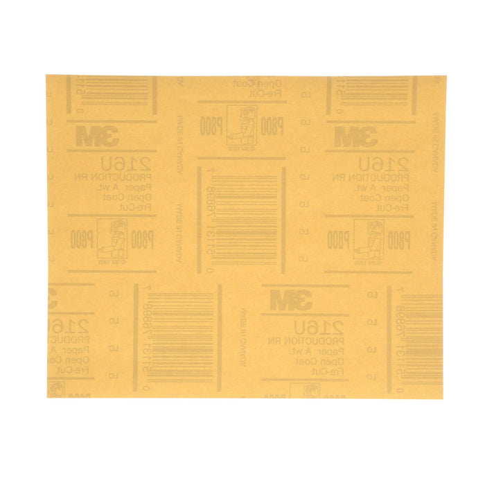 3M Gold Abrasive Sheet, 02536, P800 grade, 9 in x 11 in, 50 sheets per
pack