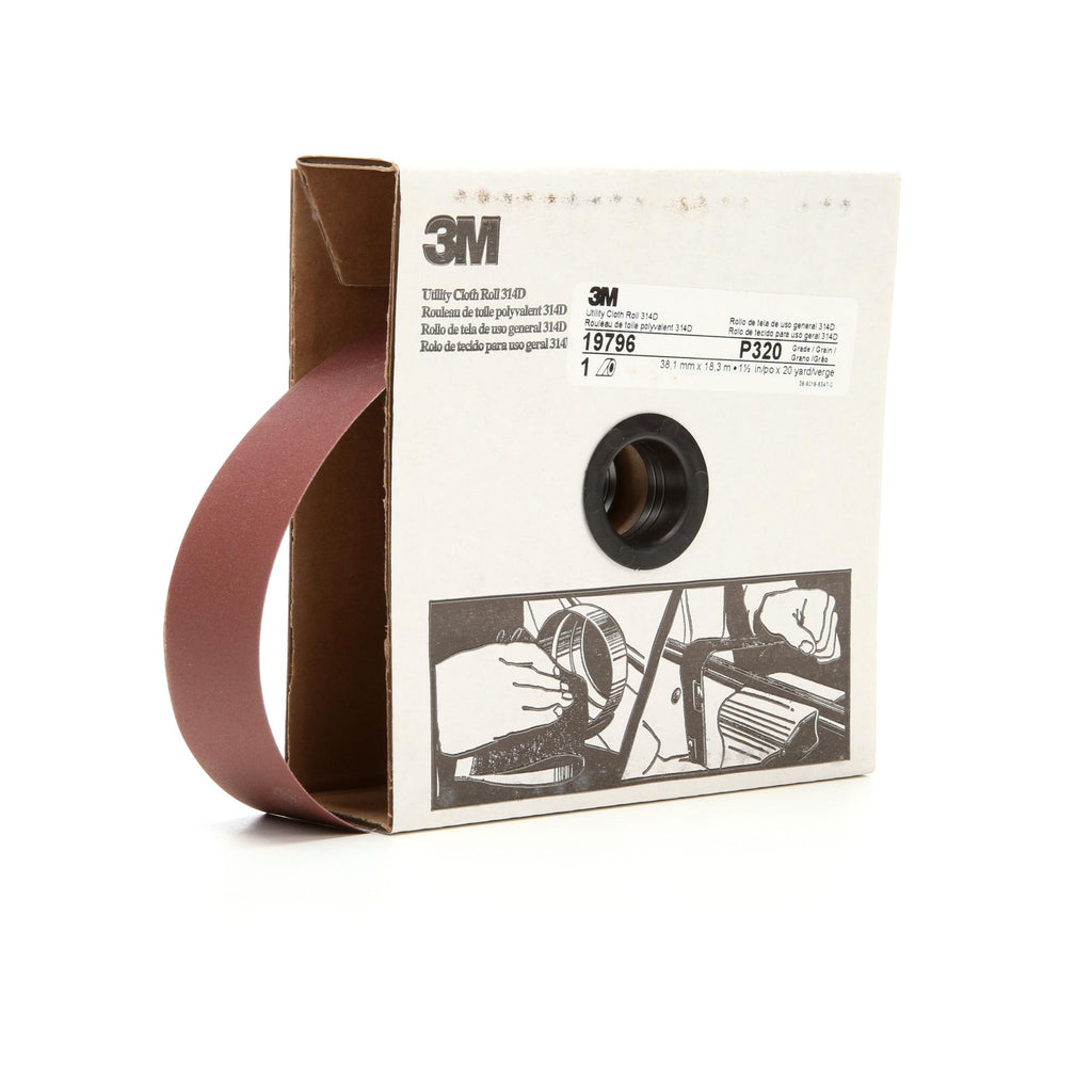 3M Utility Cloth Roll 314D, P320 J-weight, 1-1/2 in x 20 yd – EIO.com