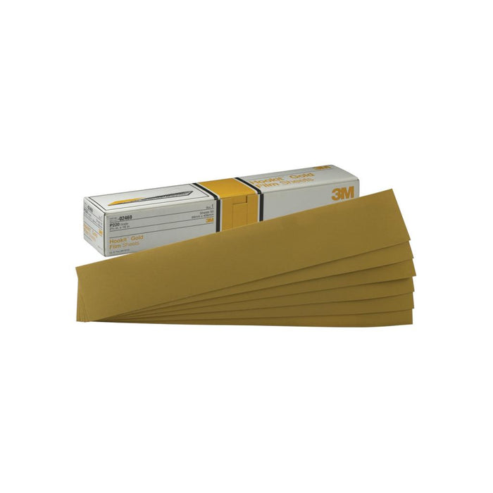 3M Hookit Gold Sheet, 02470, P180, 2-3/4 in x 16 in, 50 sheets per
carton
