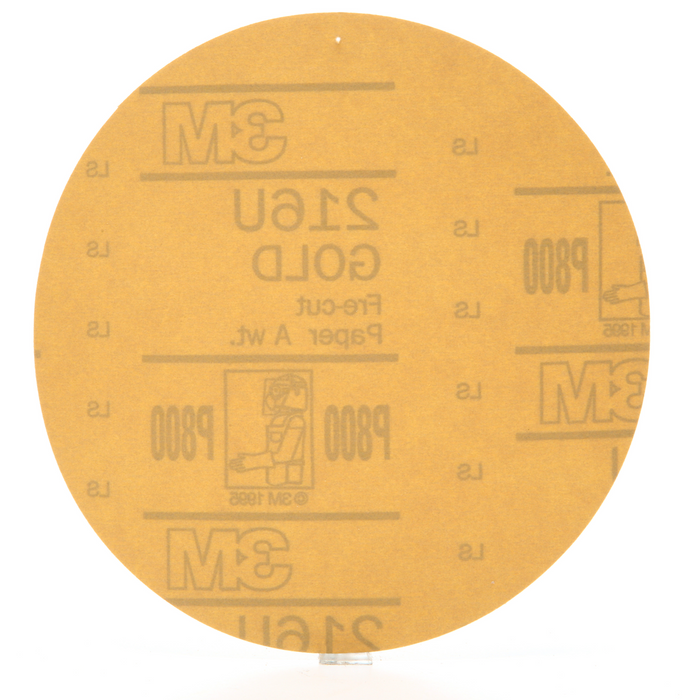 3M Hookit Gold Disc 216U 00922, 6 in, P800, 50 Discs/Carton