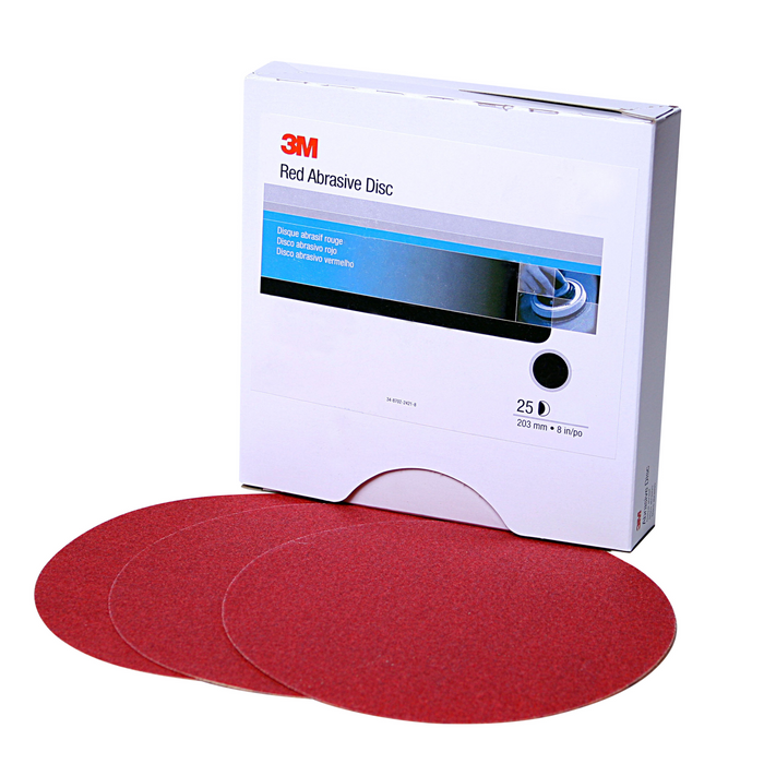 3M Hookit Red Abrasive Disc, 01291, 5 in, P800, 50 discs per carton
