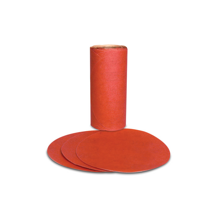 3M Red Abrasive PSA Disc, 01602, 5 in, P400, 100 discs per roll