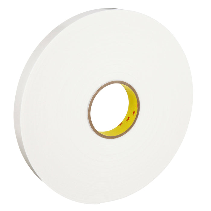 3M Double Coated Polyethylene Foam Tape 4466, White, 1 in x 36 yd, 62mil