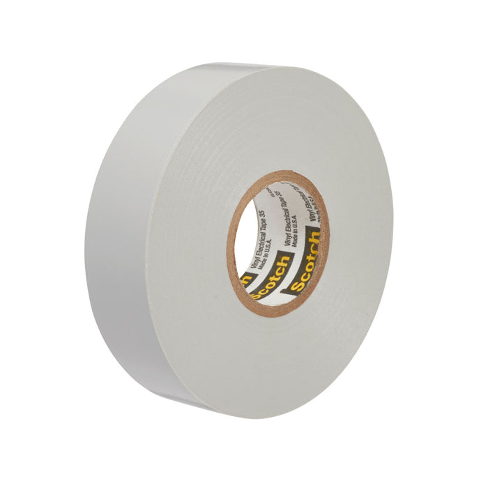 Scotch® Vinyl Color Coding Electrical Tape 35, 1/2 in x 20 ft, Gray