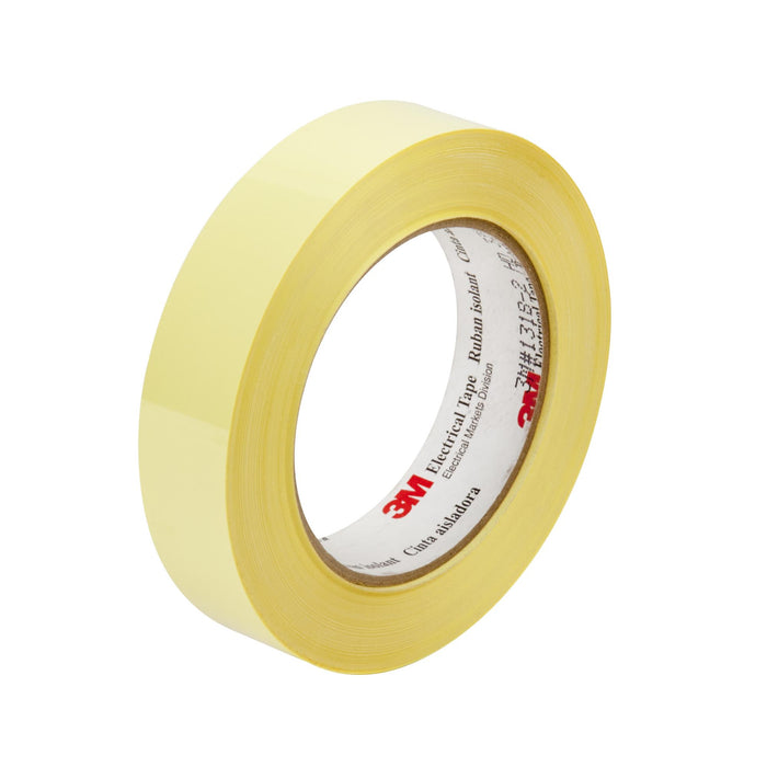 3M Polyester Film Electrical Tape 1350F-1, yellow, 24"x72yd log roll