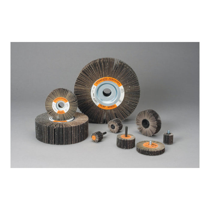 Standard Abrasives Aluminum Oxide Flap Wheel, 661409, 150, 6 in x 1 in
x 1 in