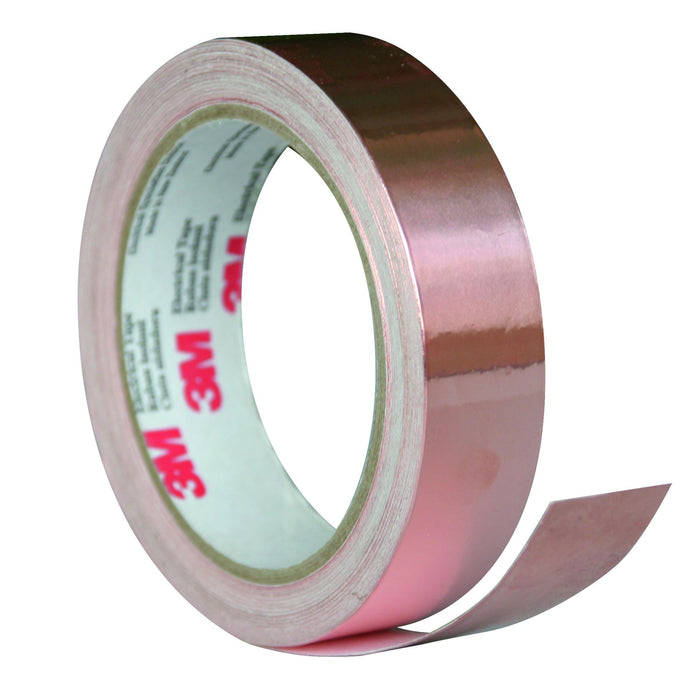 3M Copper Foil EMI Shielding Tape 1181, 1 in X 18 yd, 3 in Plastic
Core