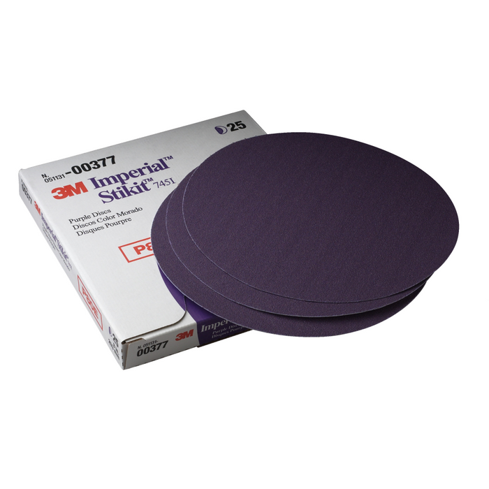 3M Stikit Purple Abrasive Disc 740I, 00380, 8 in, 36E, 25 discs per
box