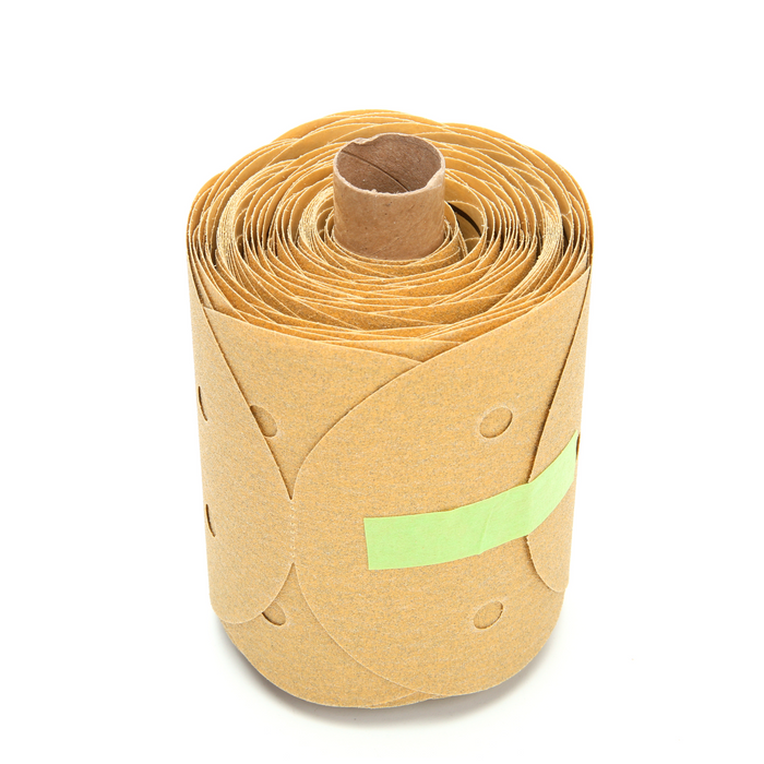 3M Stikit Gold Paper Disc Roll 216U, 5 in x NH 5 Holes P100 A-weight,
D/F