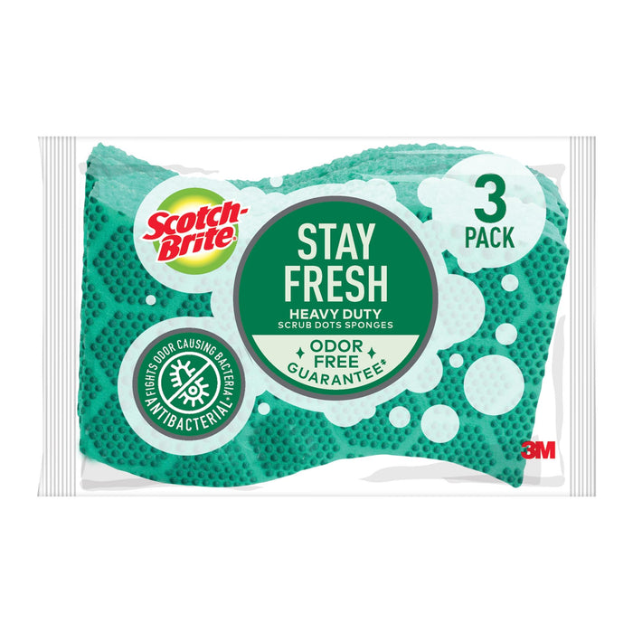 Scotch-Brite® Stay Fresh Heavy Duty Scrub Dots Sponge, 30303-8