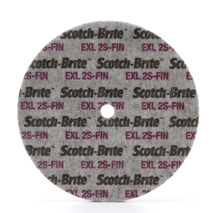 Scotch-Brite EXL Unitized Wheel, XL-UW, 3S Fine, 8 in x 1/4 in x 1/2 in