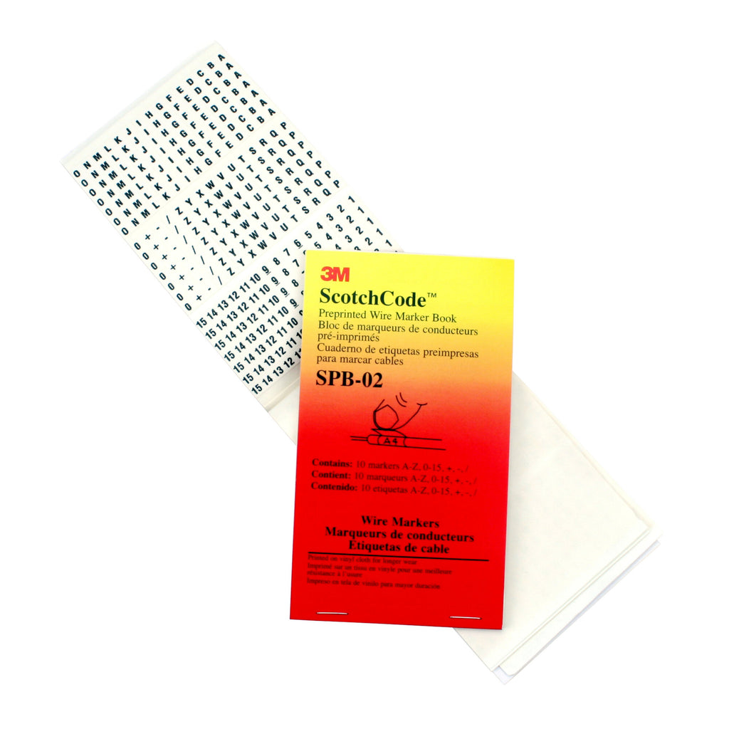 3M ScotchCode Pre-Printed Wire Marker Book SPB-06 – EIO.com