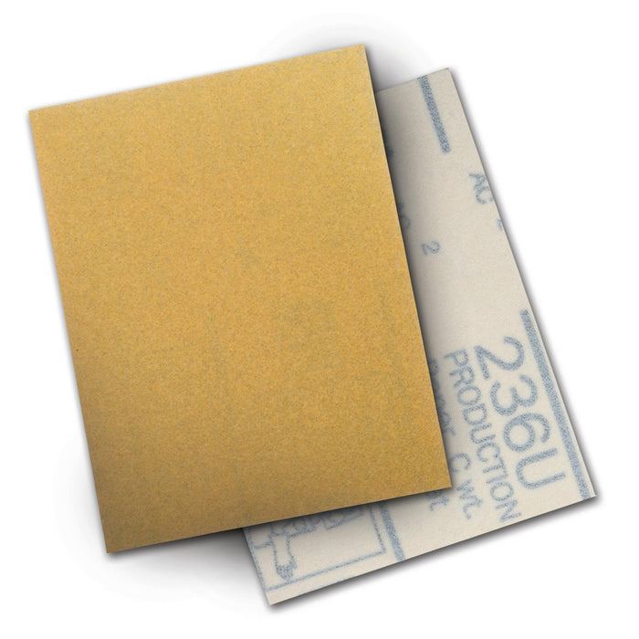 3M Hookit Paper Sheet 236U, P400 C-weight, 3 in x 4 in