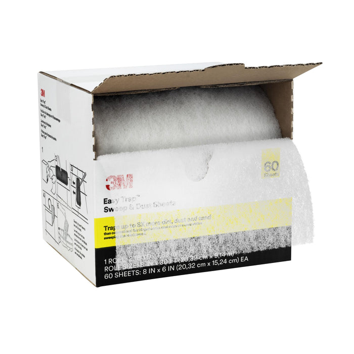3M Easy Trap Sweep & Dust Sheets, 8 in x 6 in, 60 Sheets/Roll