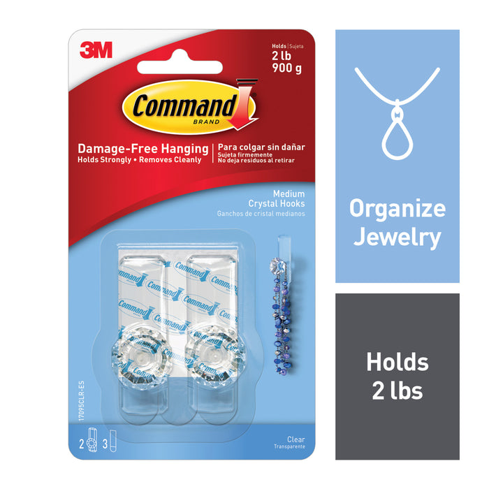 Command Clear Medium Crystal Hook 17095CLR-ES
