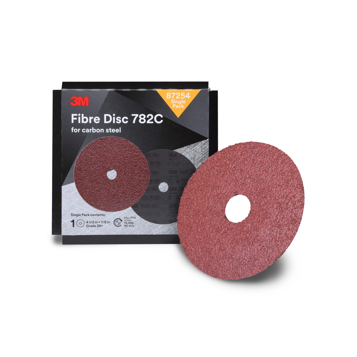 3M Fibre Disc 782C, 87254, 4-1/2 in x 7/8 in, 36+, Single Pack
