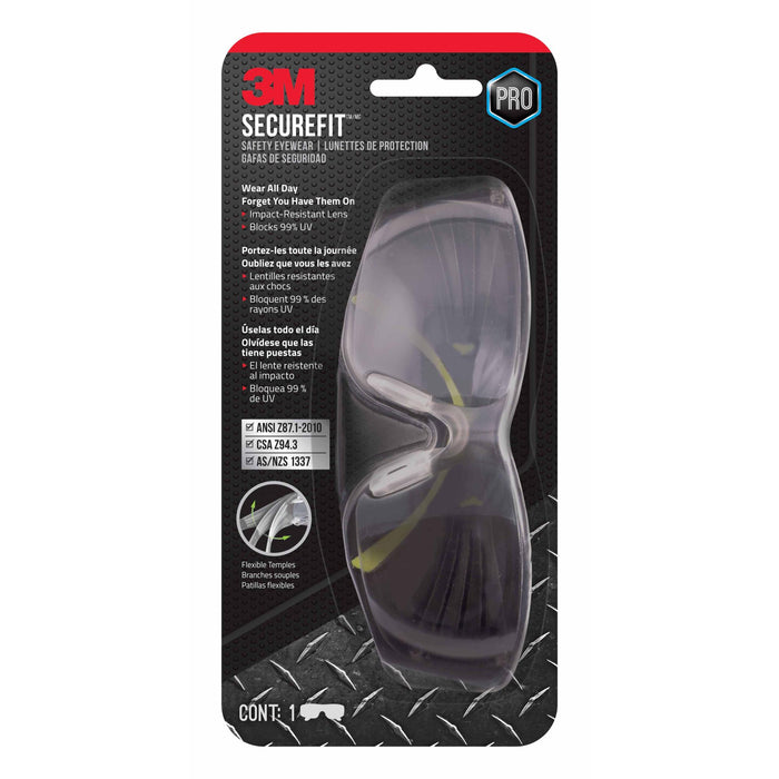 3M SecureFit 400 Indoor/Outdoor Eye Protection SF400M-WV-6-PS, Mirror