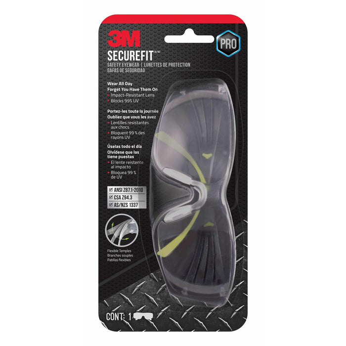 3M SecureFit 400 Eye Protection SF400C-WV-6-PS Clear Anti-Fog