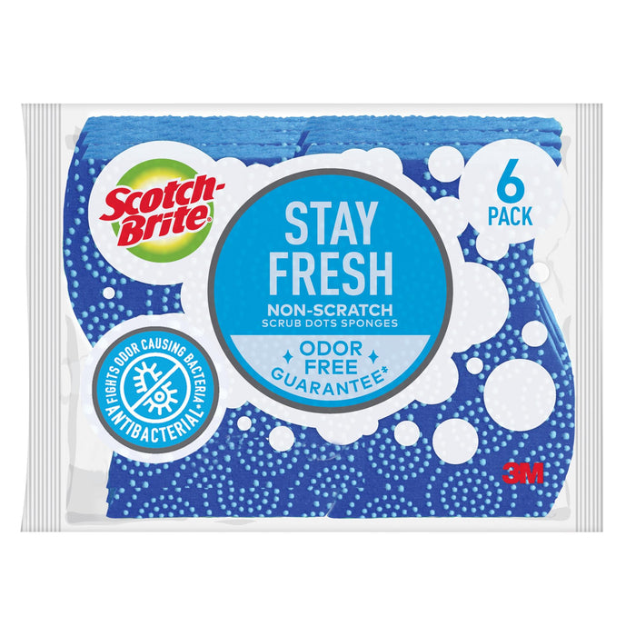 Scotch-Brite® Stay Fresh Non-Scratch Scrub Dots Sponge 20306-4