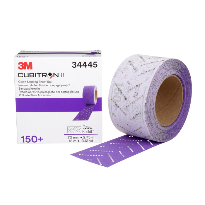 3M Cubitron II Hookit Clean Sanding Sheet Roll, 34445, 150+ grade, 70
mm x 12 m
