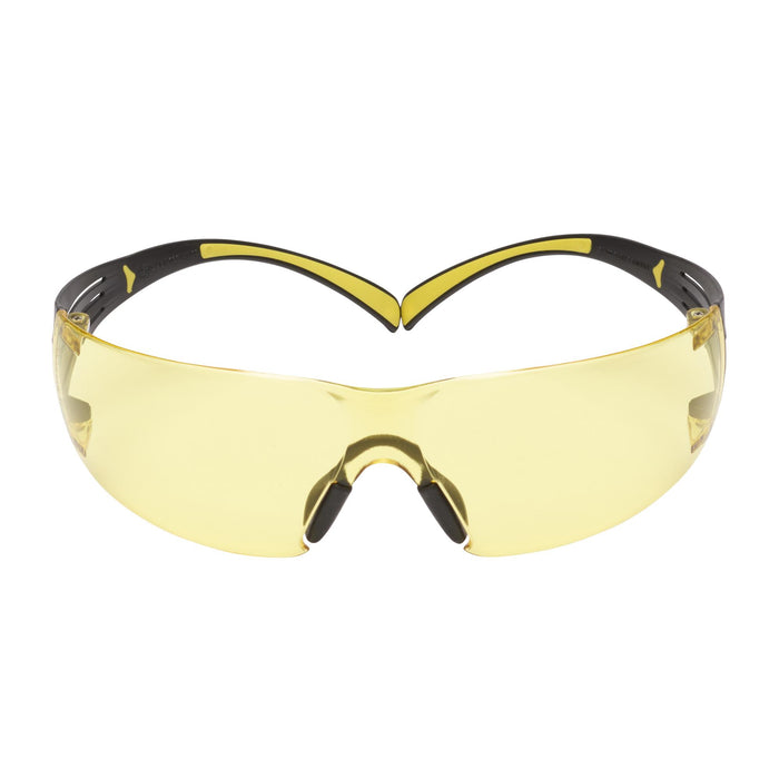 3M SecureFit Safety Glasses SF403SGAF-YEL, Yellow/Black