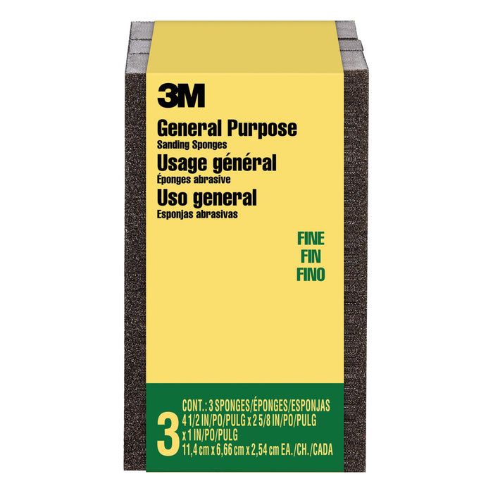 3M General Purpose Sanding Sponge CP001-3PK-LG, Block