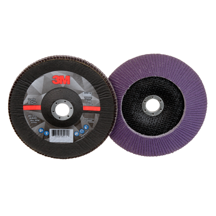 3M Flap Disc 769F, 80+, T29, 7 in x 7/8 in