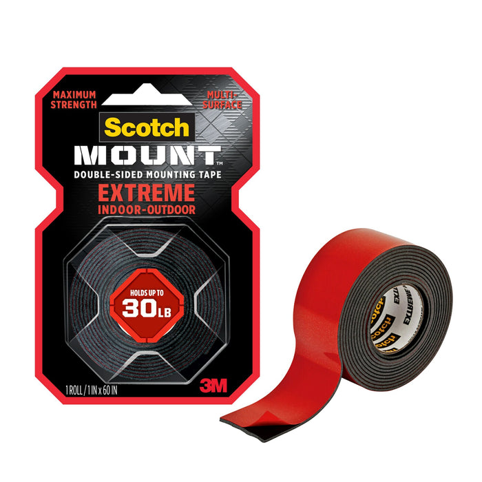 Scotch-Mount Extreme Double-Sided Mounting Tape 414H, 1 In X 60 In