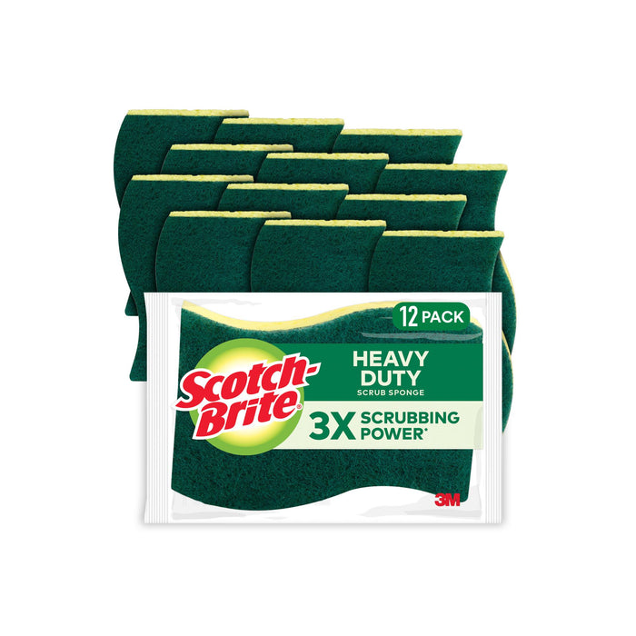 Scotch-Brite® Heavy Duty Scrub Sponge HD3-SIOC, 4.4 in x 2.6 in x 0.7 in