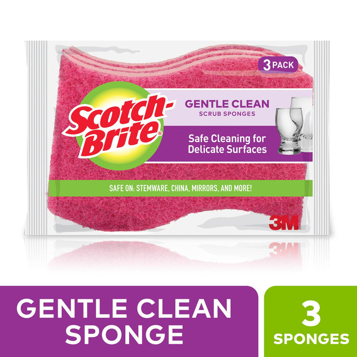 Scotch-Brite® Gentle Clean Scrub Sponge DD-3-8, 4.4 in x 2.6 in x 0.7 in