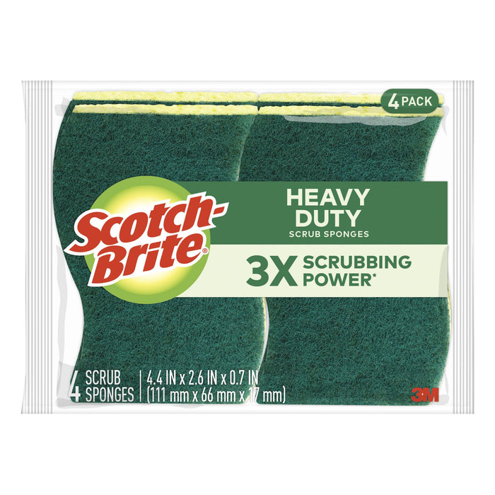 Scotch-Brite® Heavy Duty Scrub Sponge 424-9, 4.4 in x 2.6 in x 0.7 in