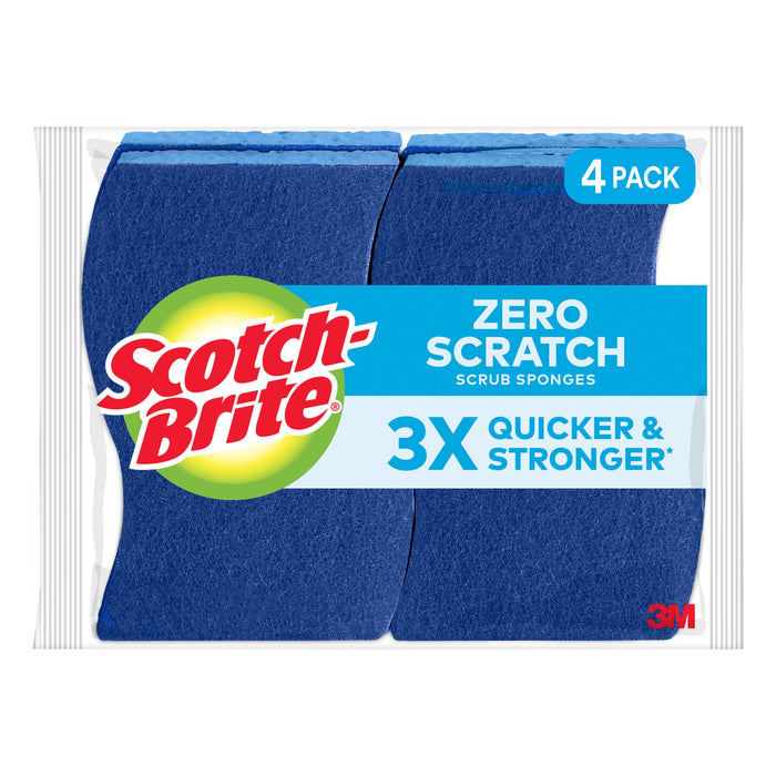 Scotch-Brite® Zero Scratch Scrub Sponge 524-9, 4.4 in x 2.6 in x 0.7 in