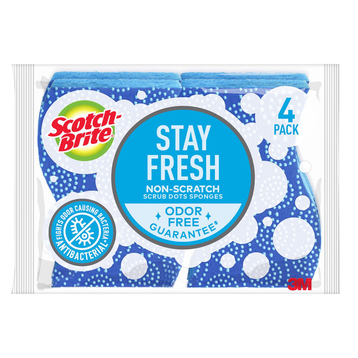 Scotch-Brite® Stay Fresh Non-Scratch Scrub Dots Sponge 20304-9