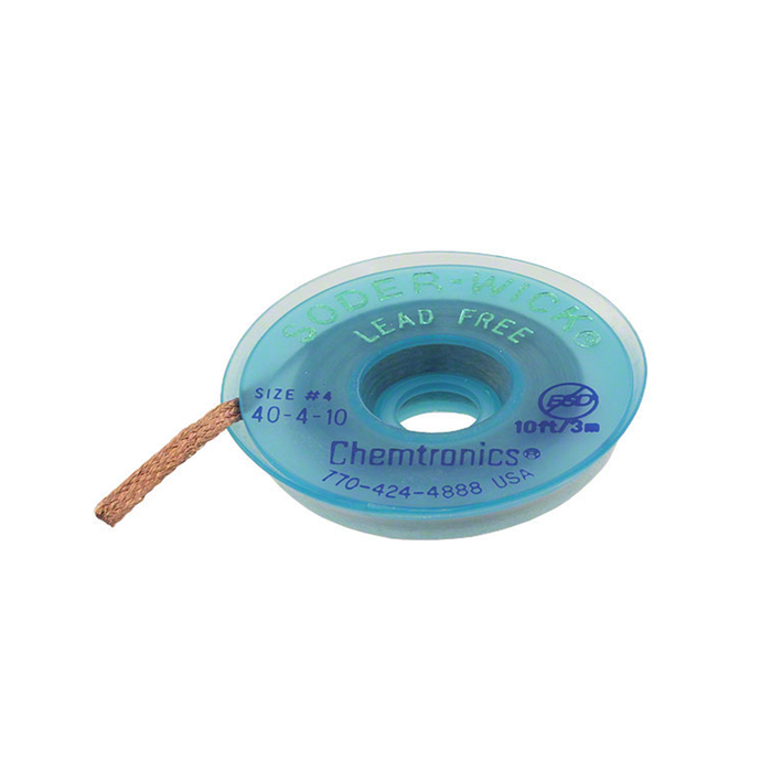 Chemtronics 40-2-10 Lead Free Wick, .060" 10ft Roll