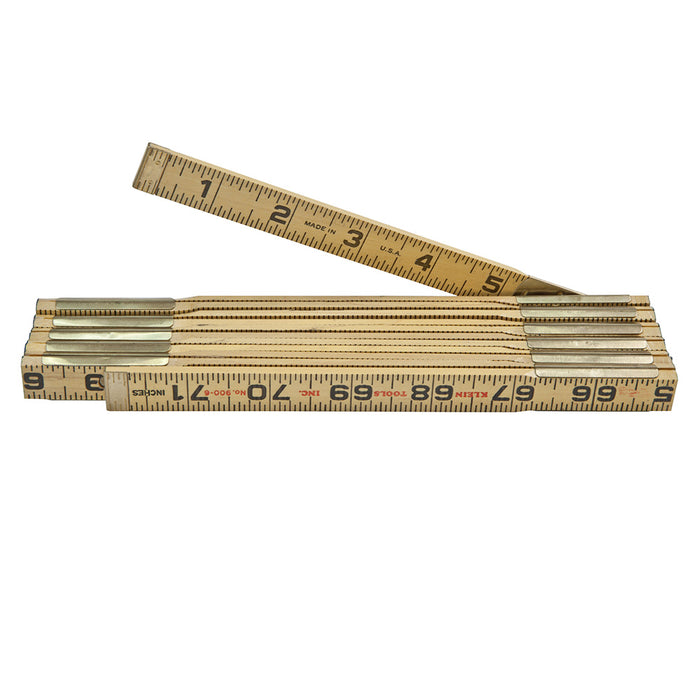 Klein Tools 900-6 Wood Inside Reading Folding Rule