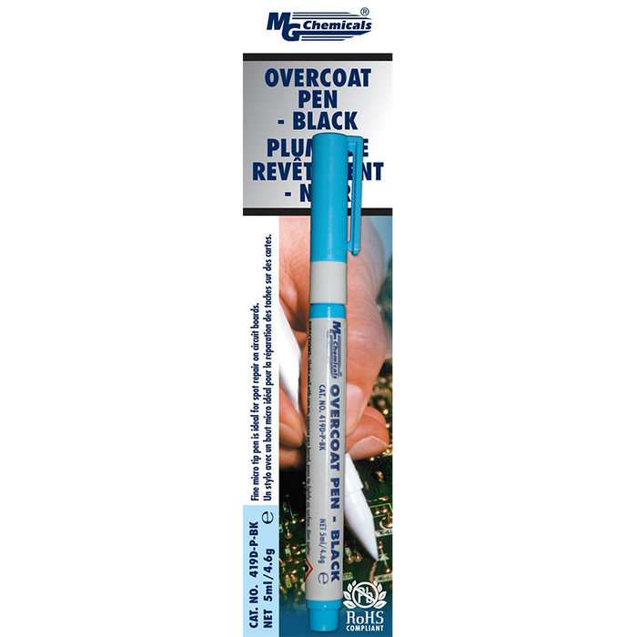 Mg Chemicals 419D-P-BK Black Overcoat Pen