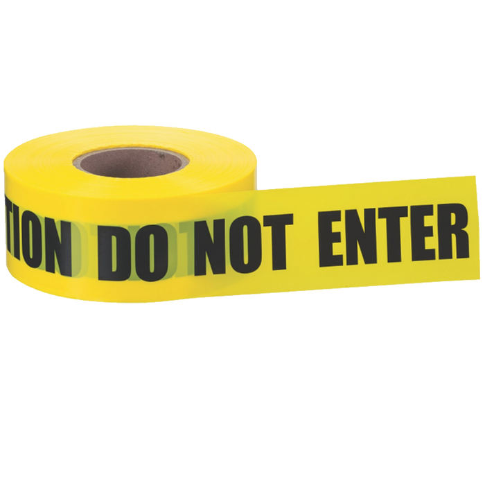 Ideal 42-012 Barricade "Caution Do Not Enter" Tape, Yellow 3"x1000', 2 Mils
