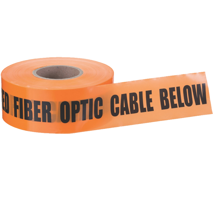 Ideal 42-104 Underground "Caution Buried Fiber OpticLine" Tape, Orange 3"x1000'