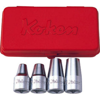 Ko-Ken 4203MF 1/2 Inch Sq. Dr. Stud Bolt Setter Set M6-M12 Fine Pitch Thread 4 Pcs