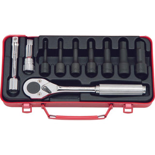 Ko-Ken 4227M Bit Socket Set Hex 10 Pieces 1/2 Sq. Drive