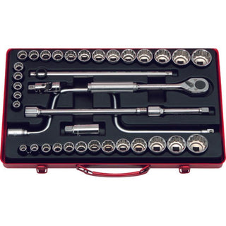 Ko-Ken 4238AM Socket Set 12 Point 38 Pieces 1/2 Sq. Drive