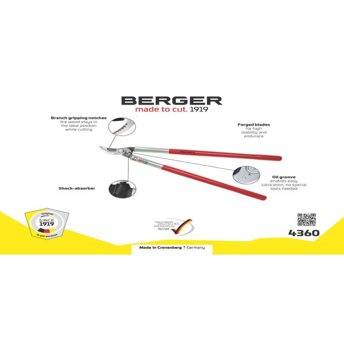 Berger Tools 4360 Bypass-System Lopping Shears, 27.6 Inch